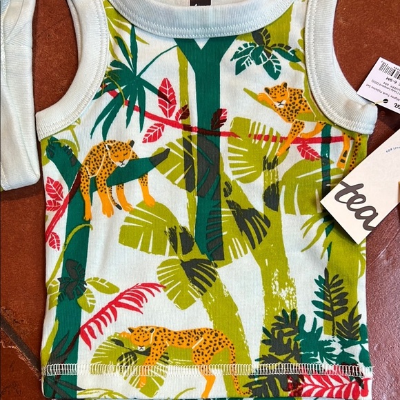 NWT Tea Collection Jungle Print Leopard Kids Matching Set - Picture 7 of 10